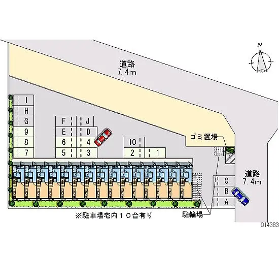 ★手数料０円★西宮市中屋町　月極駐車場（LP）